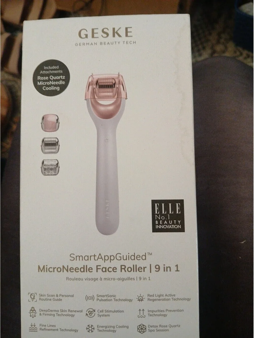 GESKE MicroNeedle Face Roller 9 in 1 Tools & Brushes New.